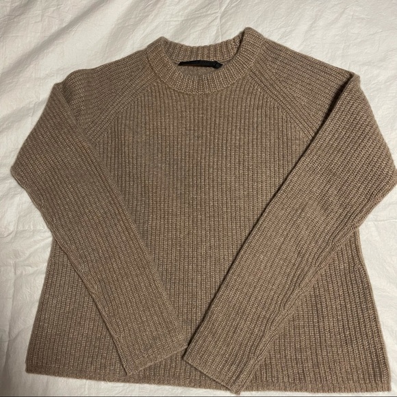 Jenni Kayne Ribbed Knit Sweater in Tan - Picture 1 of 5